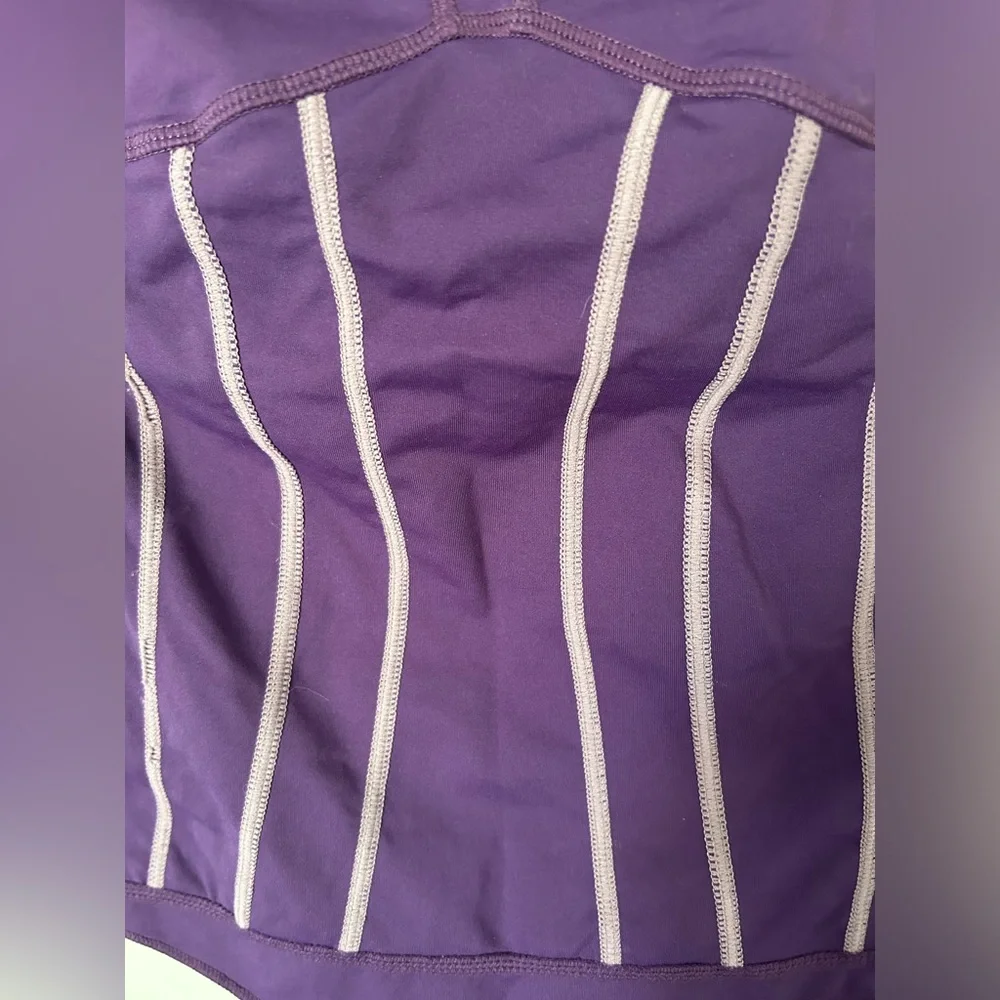 Lululemon Rare Thong Plum Straps Body Suit Size 6 - Picture 4 of 11